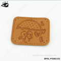 Square shape PU leather label design for clothing